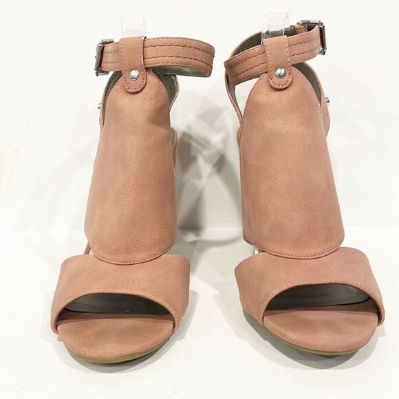 G by Guess Women’s Light Blush Jonra Round Cork Heeled Sandals Sz 11 - Picture 3 of 10